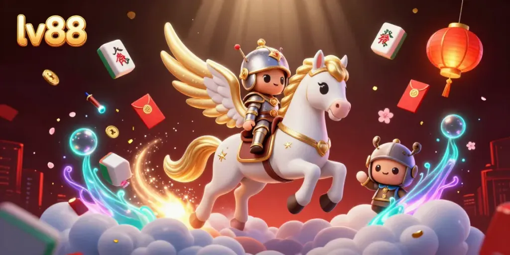 Experience exciting gaming moments at lv88 with a magical horse and thrilling casino elements.